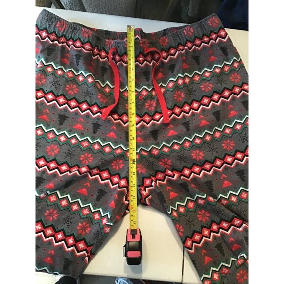 WONDERSHOP- MENS GREY/RED/GREEN ELASTIC WAIST PULLOVER PAJAMA PANTS SIZE X-LARGE - Picture 4 of 6